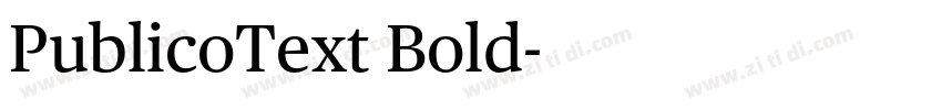 PublicoText Bold字体转换 PublicoText Bold字体转换